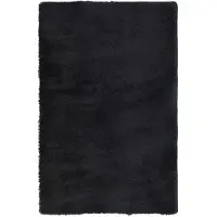 vidaXL Ryamatta med lång lugg NAVARRA svart 130x200 cm polyester