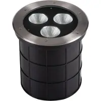 Kanlux S.A. Kanlux Rund LED-infälld armatur TURRO LED 3X15W-NW 45W 3600 lm 4000 K neutral färgton IK10 IP67 tryckhållfasthet 20 kN silver 18983