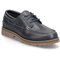 Timberland unisex för barn. TB0A2K8QEP81 Nautiska skor i läder Authentic marinblå (36), Hud, Karta, Nyckelband, Casual, Marino, barnmode