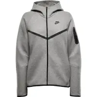Nike Luvtröja Tech Fleece FZ Vindjacka - Grå/Svart Dam, storlek X-Large