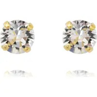 Caroline Svedbom Classic Stud Earrings Gold Crystal - Stjärnurmakarna