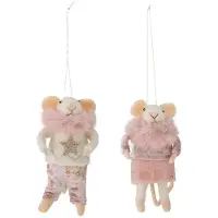 Bloomingville Peo-ornament, rosa, ull