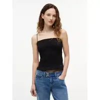 Tommy Hilfiger Topp 'Smock Slim Strap' svart