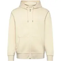 Ralph Lauren för män. 710881517510 Beige dubbelstickad tröja med dragkedja (M), Casual, Bomull, Lång ärm