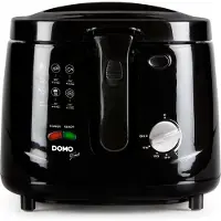 Domo Klassisk elektrisk fritös - DOMO DO461FR - 2,5L - Svart - Justerbar termostat - Cool Touch svart