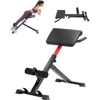Vevor romersk stol hyperextensionsbänk, 250 lbs justerbar och hopfällbar förlängningsmaskin, multifunktionell träningsutrustning för sätes-, hamstring-, rygg- och magträning, fitnessviktbänk för hemma