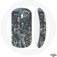 CAPACHEAP Souris Sans Fil Game of Thrones Saison 8 Le Trône de Fer Affiche Personnages Fond Gris