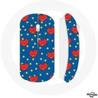 MANIACASE Souris Sans Fil BTS Bangtan Garçons BT21 TATA de V Fond Bleu