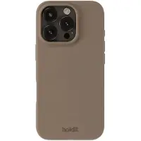 Holdit iPhone 16 Pro Mobilskal Silikon Mocha Brown