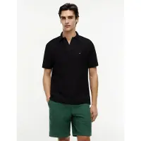 Tommy Hilfiger T-shirt 'Relaxed Fit Stripe Crepe' svart