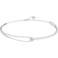 Swarovski Lifelong Choker Rhodiumpläterad Halsband Damhalsband Platina 5390822 Box (Random Color)