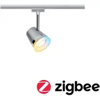 Paulmann URail Cone, ZigBee, CCT, matt krom dimbar, Aluminium / grå / zink, Hall, Metall, Modern
