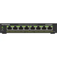 Netgear Plus GS308EP - Switch - smart - 8 x 10/100/1000 (PoE+) - skrivbordsmodell, väggmonterbar - PoE+ (62 W)