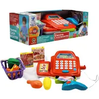 Woopie butikskassa med kalkylator och tillbehör