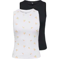 ONLY Topp 'ONLSALLY' orange / svart / vit