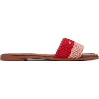 Tommy Hilfiger Logo Plaque Colour Blocked Woven Mules