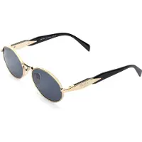 Prada Bokstavsdekor Ovala Solglasögon Dam Solglasögon Guld PR65ZSZVN09T Basic Packaging-Eyeglass Case+Box,55,Gold