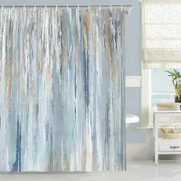 Shower curtain Home Decor 25Style Lyx Abstrakt Marmorering Duschgardiner Geometriska Ränder Draperier För Badrumstillbehör Set Badkarsgardin Med Krokar Vattentät 180x200cm