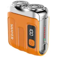 Binchi Health Technology Vattentät Elektrisk Smart Rakapparat Reserakapparat Mini Dubbelbladsrakapparat Herrrakapparat Bärbar Skäggtrimmer Borttagare Uppladdningsbar orange