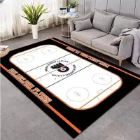 Karpetti Ishockey 3D Matta Matta för Matsal och Vardagsrum Halkfri Maskintvättbar Områdesgolvmatta Mjuk Sovrum Sportmatta 120 x160cm