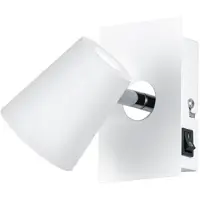 TRIO Lighting Narcos vit LED-väggspotlight med svängbart huvud, Vitt / opal, Vardagsrum / matsal, Metall, Modern, LED-taklampa