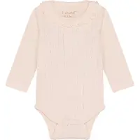 Fixoni Body l/ä - Hålmönster - Soft Rosa - - 1½ år (86) - Body L/Ä
