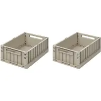 Liewood Förvaringslådor - 25x18x9,5 cm - Small - 2-pack - Sandy - - One Size - Förvaringslåda