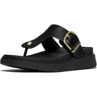 FitFlop Gen-FF Tå-steg Läder Damsandaler Svart