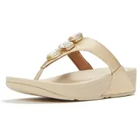 FitFlop Lulu Ultra-Jewel Tå-Post Polyurethan Kvinnors Platino Sandaler