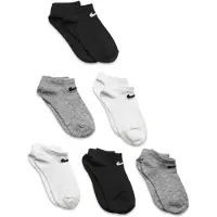 Nike Ankelstrumpor - No Show - 6-pack - Vit/Svart/Grå - - 27/35 - Strumpor