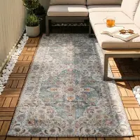 FRAAI Tvättbar löpare | Domingo Mandala olivgrön hos Volero | 80x250 cm | Polyester | | Löpare | Plattvävd