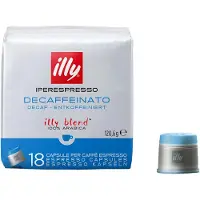 Illy Iperespresso Capsules Decaffeinated, Kaffekapslar, Espresso, 120,6 g, iperEspresso, 18 koppar, 18 månad (er)