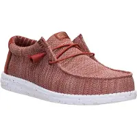 HeyDude Wally Stretch Sox Polyester Herrskor Bränd Röd/Multifärgad Loafers