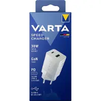 Varta Speed Charger 38 W USB-laddare 38 W 1x USB-A, 1x USB-C Flerfärgad Inomhus