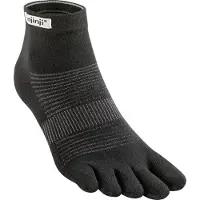 Injinji Men's Run Lightweight Mini-Crew Black