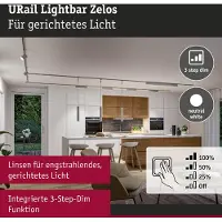 Paulmann LED-strålkastare URail 10 W LED Krom (matt)