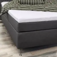 Borg Livinig Formsydda lakan 120x200x8 cm - Vit - 100% bomullssatin - Lakan för bäddmadrass