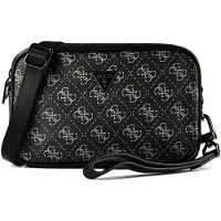 GUESS för män. HMMILOP6150 Milano axelremsväska svart (OSFA), Casual, Polyuretan