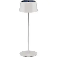 Goobay Trådlös LED-bordslampa med solceller, vit