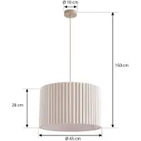 LINDBY Taklampa , Libbie, dimbara, Beige, Vardagsrum, Tyg / textil, Skandinavisk