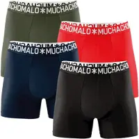 Muchachomalo Boxershorts 4-Pack 07 Svart Röd Mörkblå Blå Mörkgrön Grön Storlek
