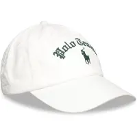 Ralph Lauren för män. 710B19129001 Vit broderad twillkeps (OSFA), Casual, Bomull