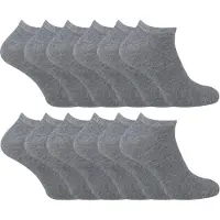 Sock Snob - 12 par Multipack Quarter Trainer-strumpor för barn - Grå