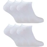 Sock Snob - 6-pack bomullsstrumpor med låg skärning för herrar - Vit