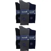 Sock Snob 12 par herrstrumpor i bomull med färgglada ränder | | Mönstrade dressade business- och casualstrumpor - BNG