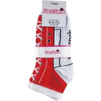Sock Snob - 2 Par Unisex Vuxenstrumpor som ser ut som skor
