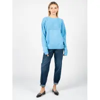 Silvian Heach Pullover Cinnamon Dam Blå