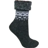 Sock Snob - Ladies Turn Over Top Varm Termisk Vinter Nordic Bed Strumpor