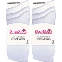 Sock Snob - 6 par enfärgade bomullsstrumpor för damer
