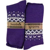 Sock Snob - Ladies Turn Over Top Varm Termisk Vinter Nordic Bed Strumpor